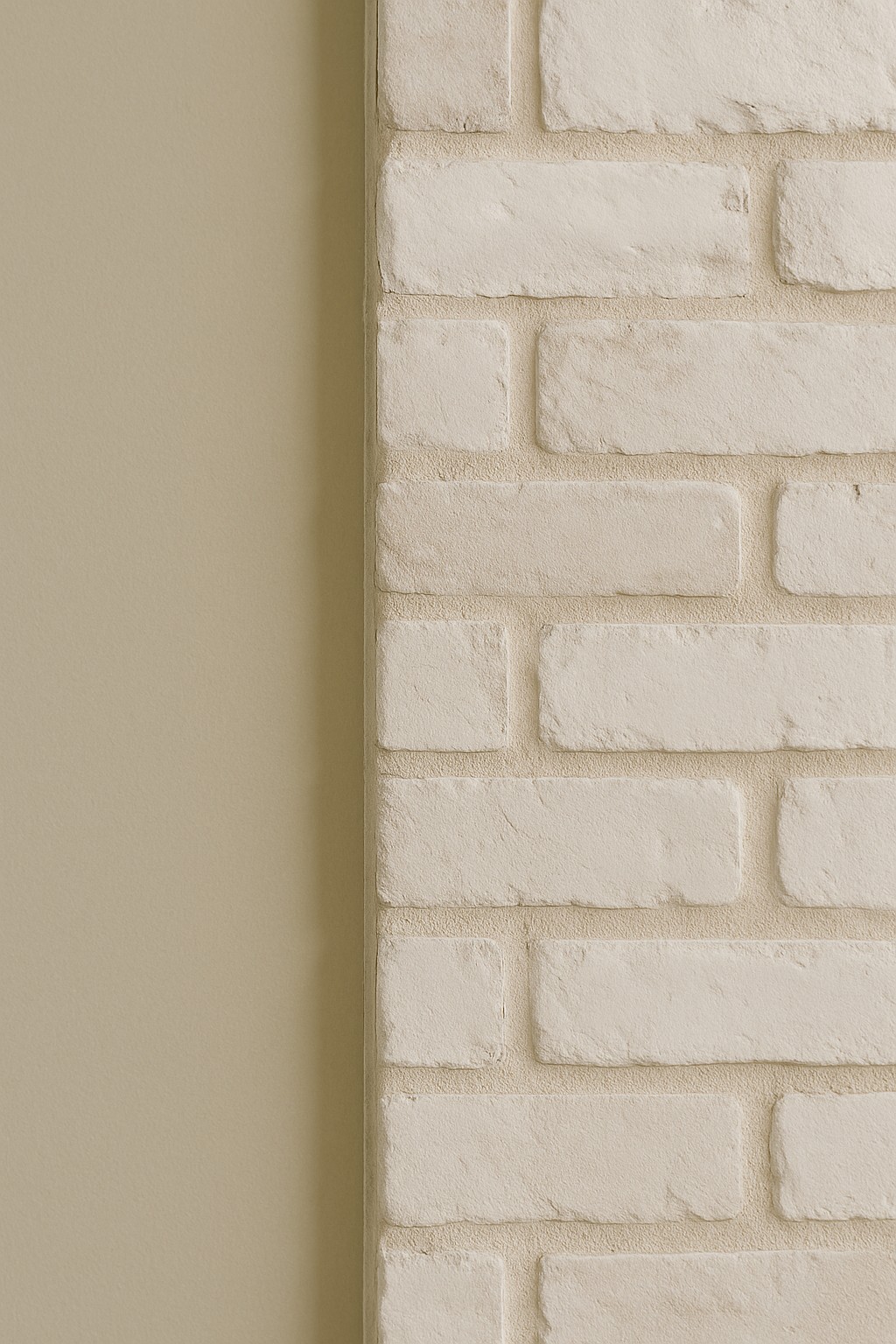 Limewash brick close-up